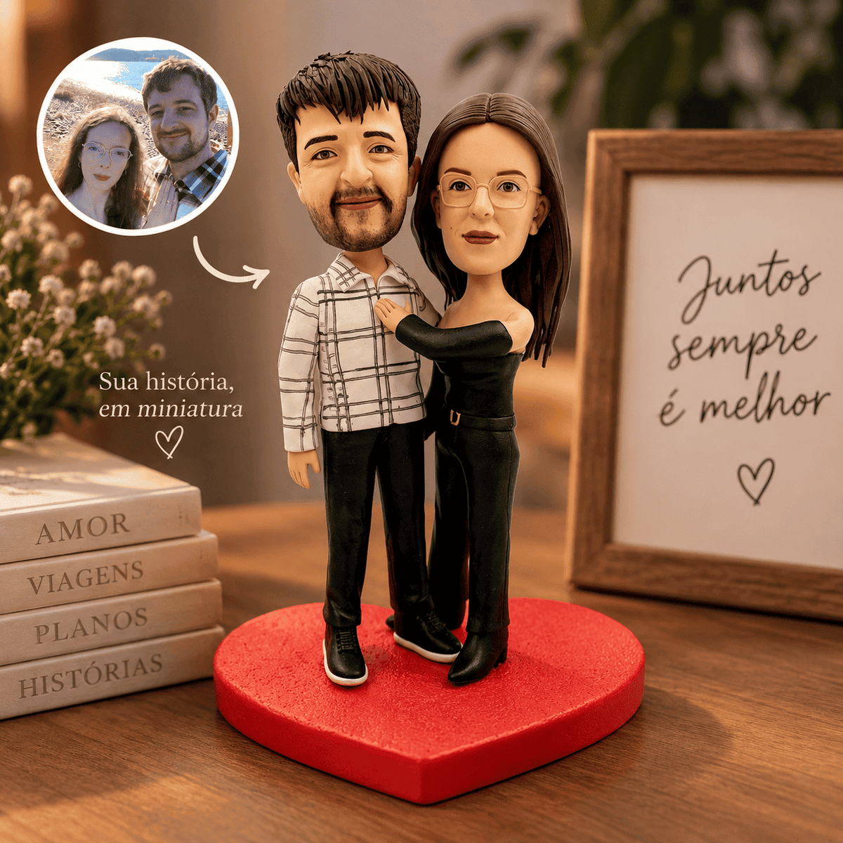 Sua História em Miniatura™ — Boneco Personalizado a Partir da Sua Foto
