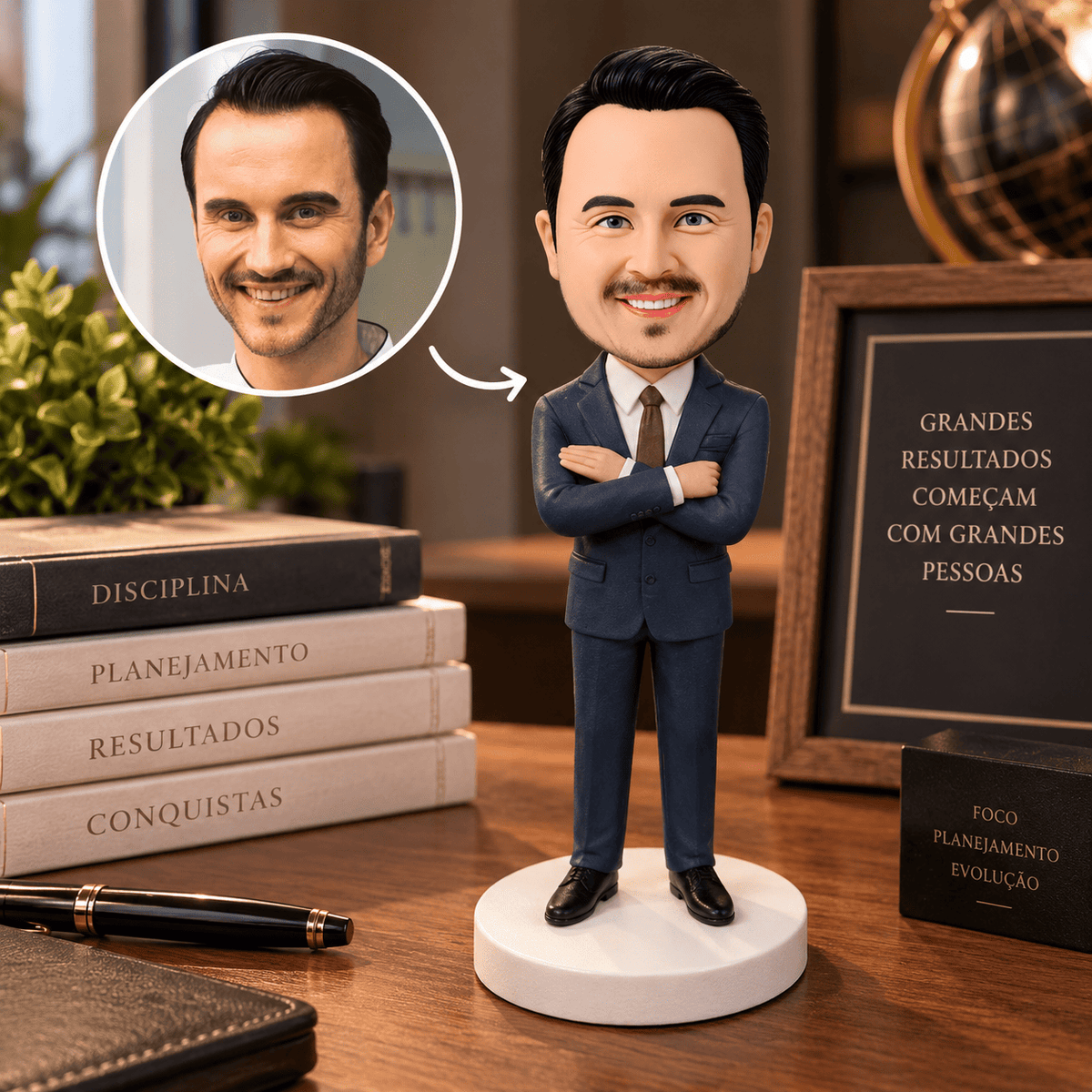 Sua História em Miniatura™ — Boneco Personalizado a Partir da Sua Foto