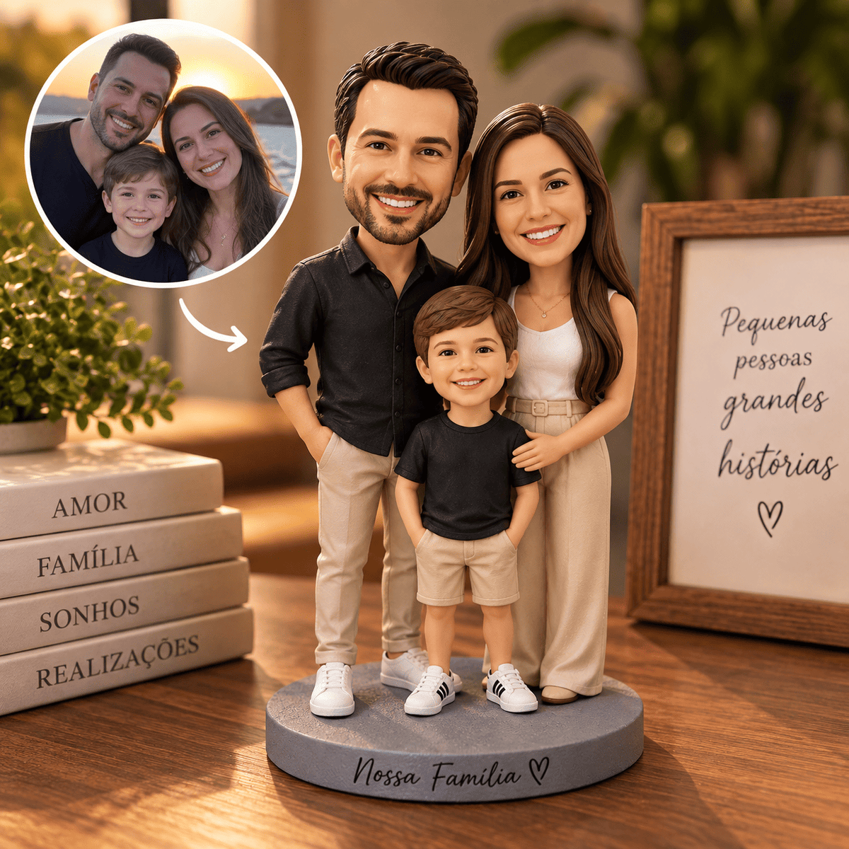Sua História em Miniatura™ — Boneco Personalizado a Partir da Sua Foto