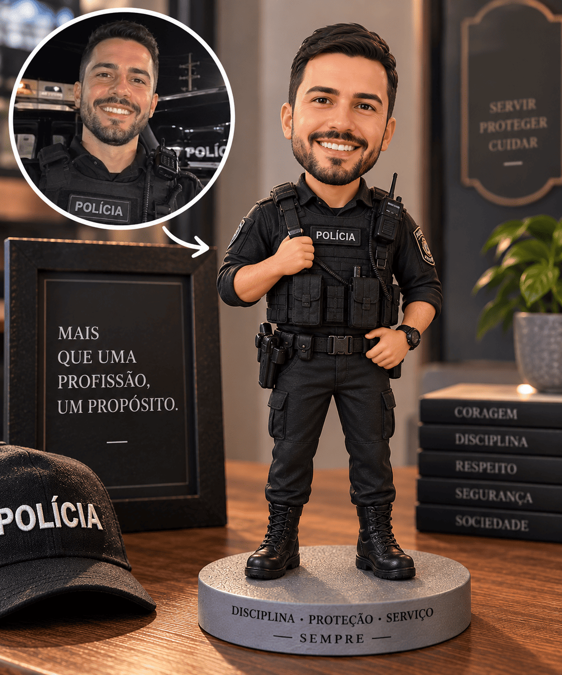 Sua História em Miniatura™ — Boneco Personalizado a Partir da Sua Foto